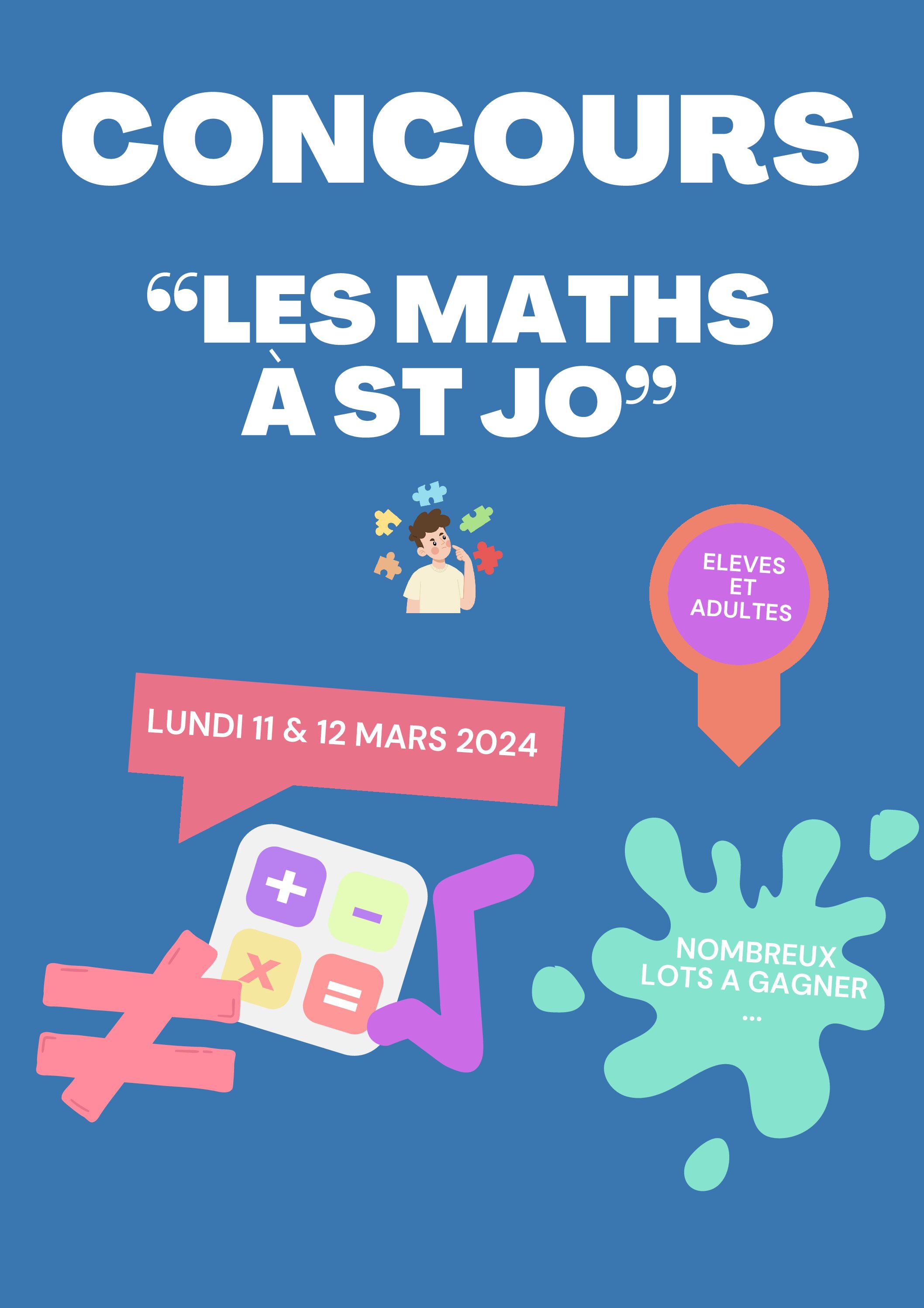 11 et 12 Mars 2024 – Concours de Mathématiques