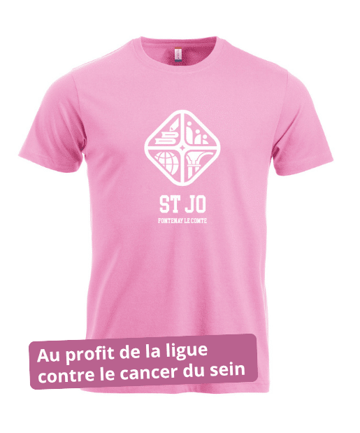 T-shirt rose coupe droite