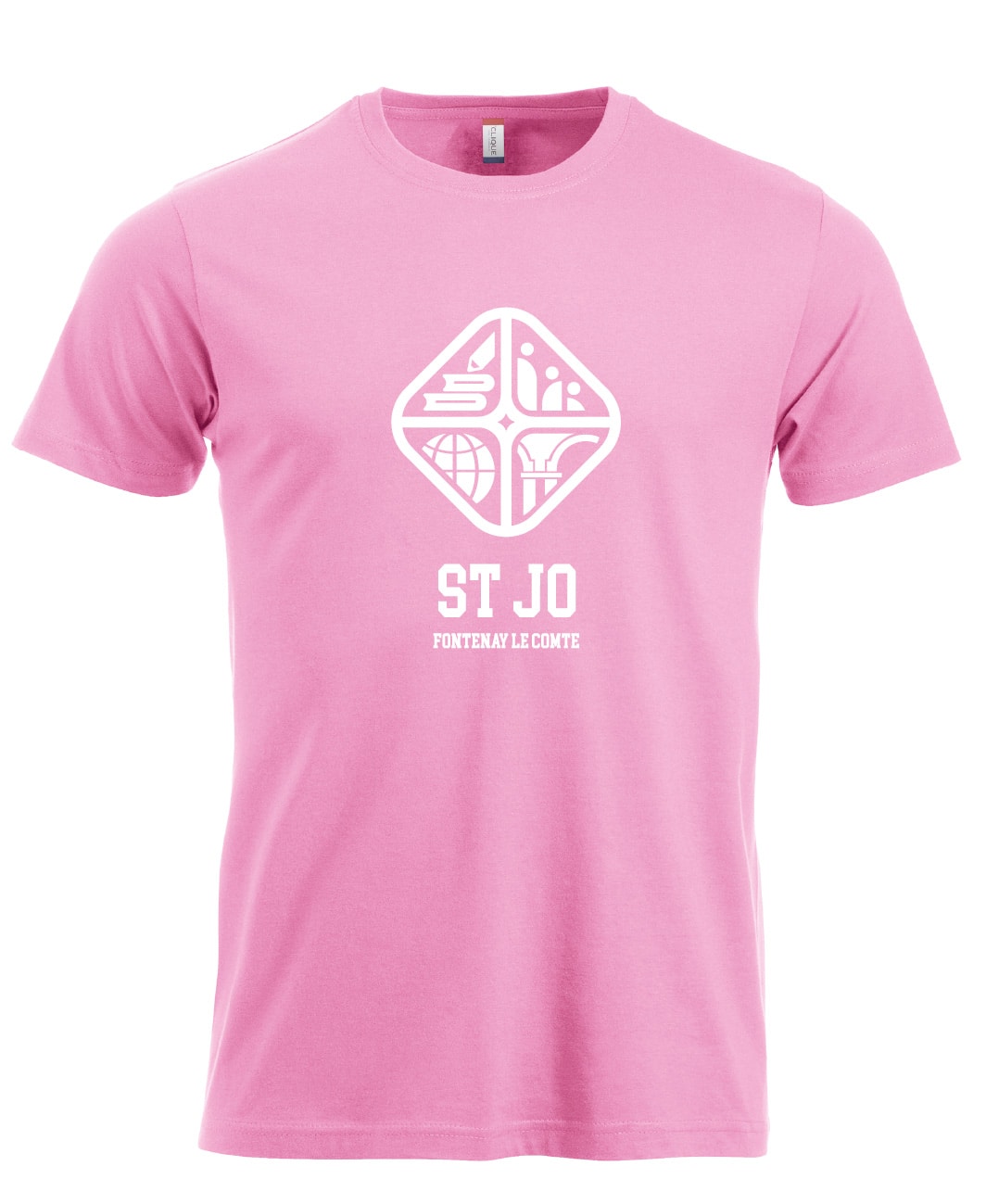 T-shirt rose coupe droite – Image 2
